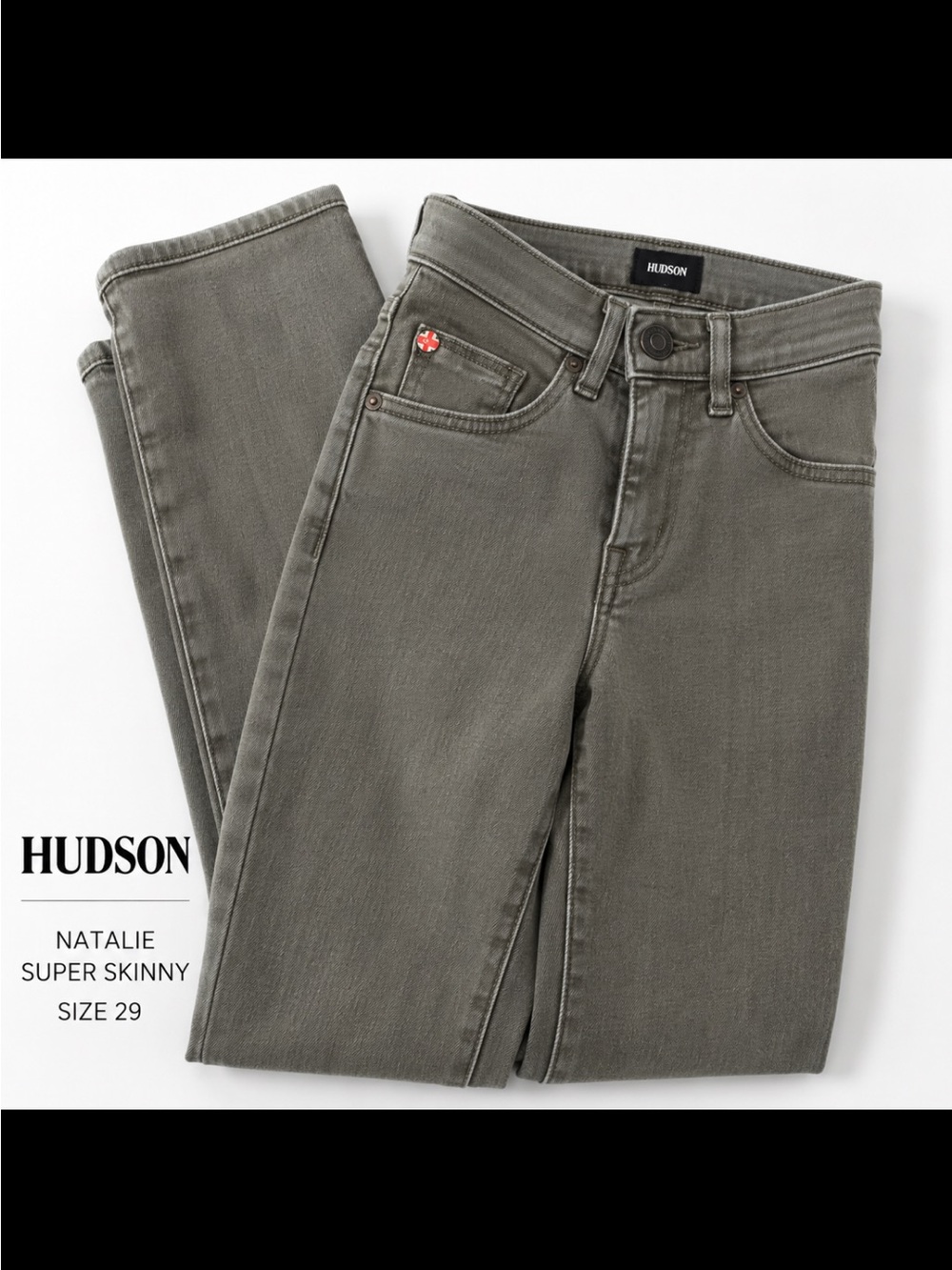 Hudson Jeans Olive-Grey Super Skinny